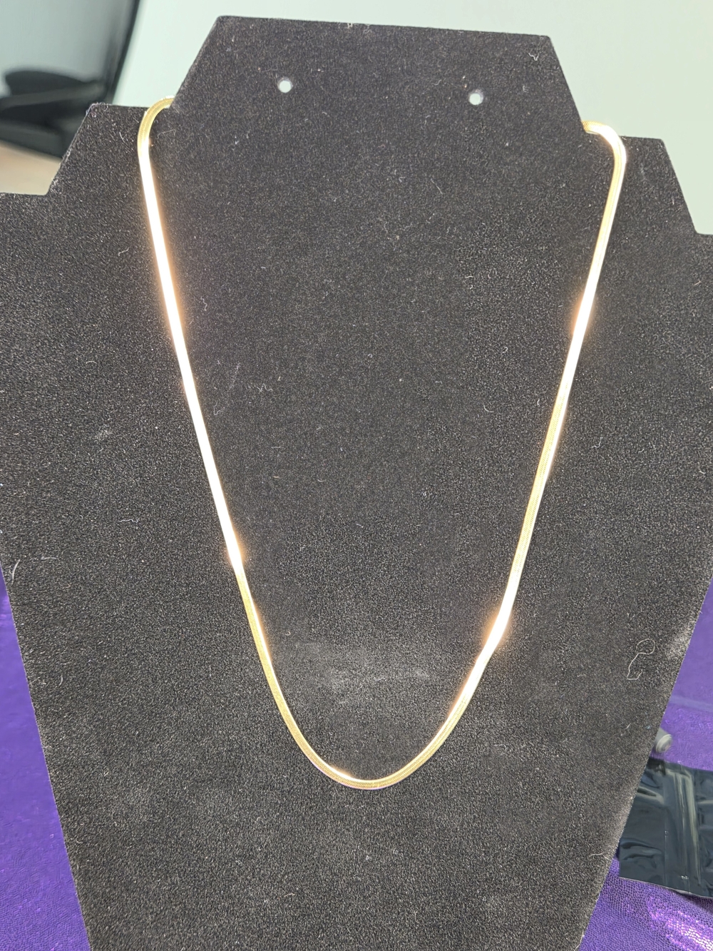 Classic 925 Sterling - 14k Gold Vermeil Herringbone Necklace - Women's Jewelry